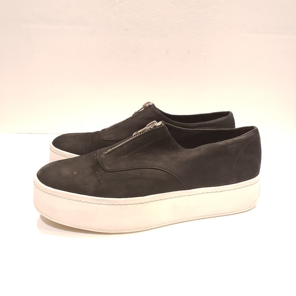 Vince vince. Women's black Warner sneaker zipper black platform size 7